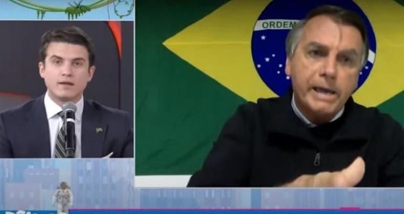 Bolsonaro discute com humorista por “rachadinha” e encerra entrevista