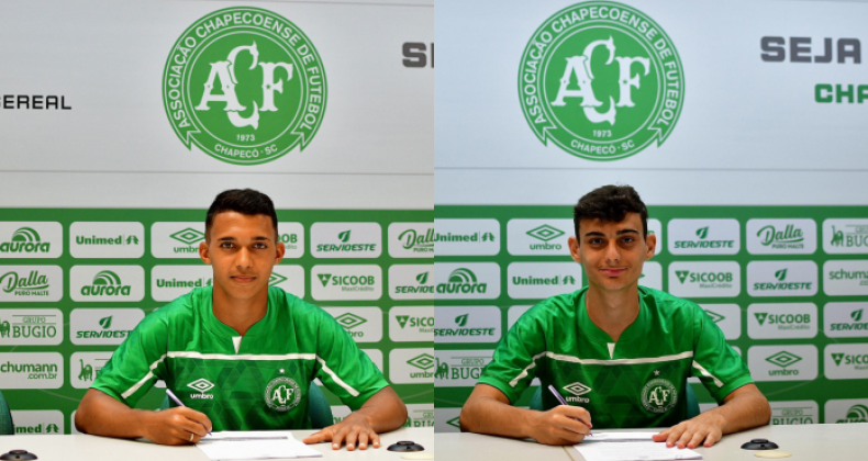 Chapecoense assina contrato profissional com duas promessas da base