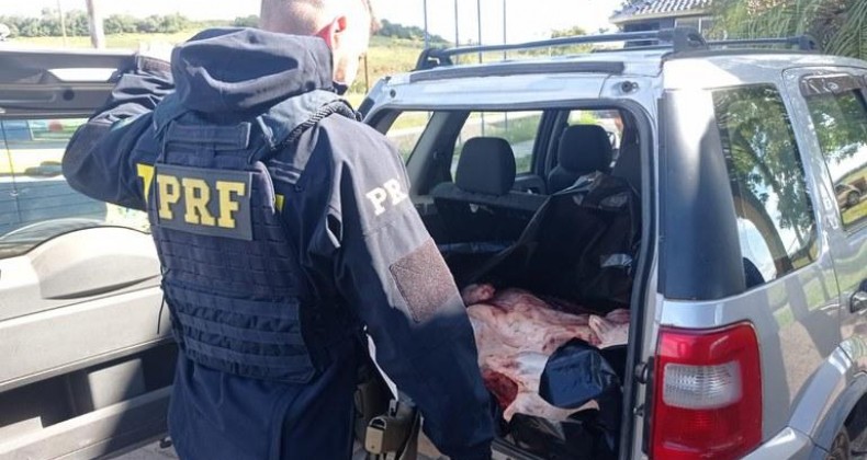 PRF INTERCEPTA 300 QUILOS DE CARNE DE CAPIVARA NO RIO GRANDE DO SUL