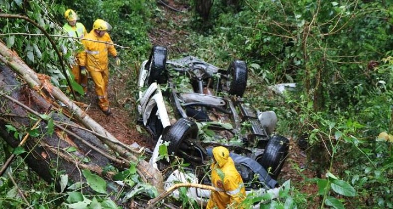 Óbito é confirmado em acidente de trânsito na BR-282 em Pinhalzinho