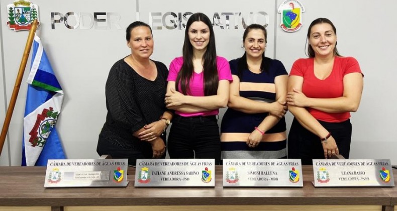 Câmara de Vereadores de Águas Frias será comandada por quatro mulheres em 2023