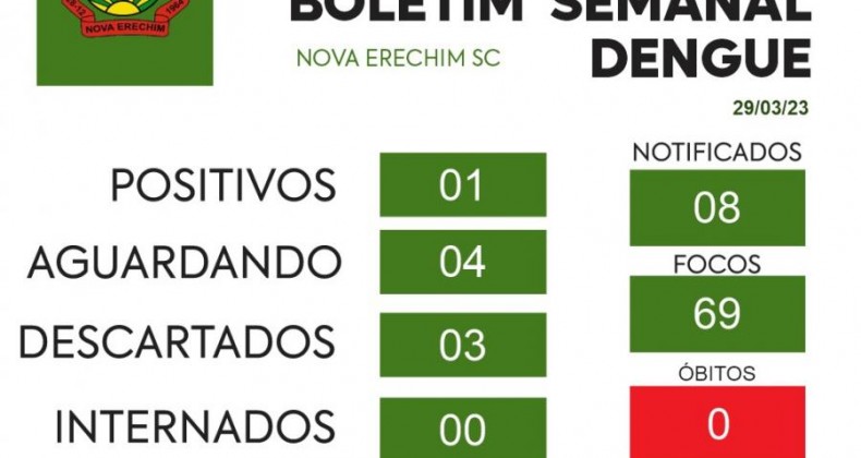 Primeiro caso de Dengue em 2023 em Nova Erechim