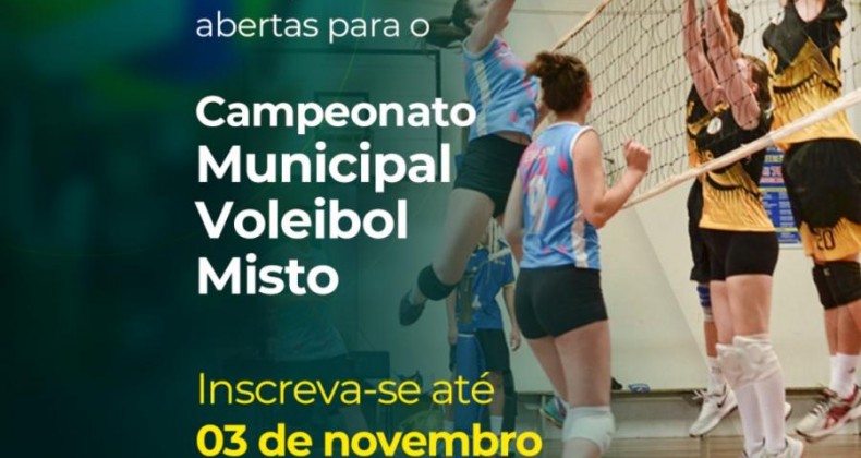 Campeonato Municipal de Voleibol Misto está com inscrições aberta